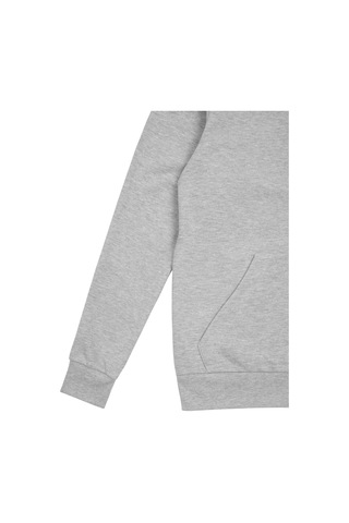 Beord Gri Melanj Pamuk Kapüşonlu Fermuarlı Sweatshirt Bzt1-135