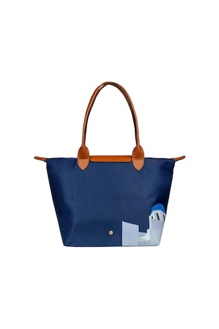 Dogo Kadın Vegan Lacivert Large El Çantası - Santorini Tasarım Multicolor