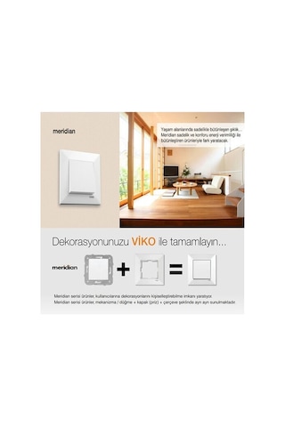 Viko Karre/meridian Beyaz Komütatör Anahtar Viko-9096 7002
