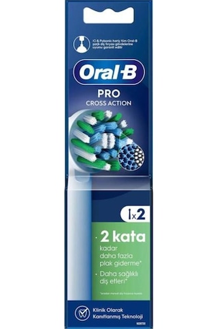 Oral-B Pro Cross Action X-Filament Diş Fırçası Başlığı 2'li