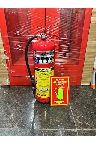Elit Yangın 6 Kg Foam Köpüklü Yangın Söndürme Tüpü + Hediyeli