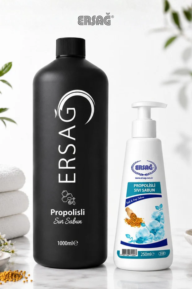 Ersağ Aparatlı Propolisli Sıvı El Sabunu 1000 Ml X 250 Ml