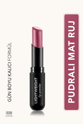 Flormar Lightweight Lip Powder Kurutmayan Mat Stick Ruj 008 Lucky Me