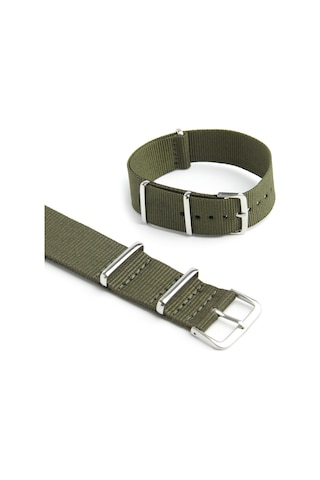 Xurunkeji Saat Kayışı Bandı Askeri Ordu Naylon Kanvas Dalgıçlar G10 Erkek Renk: Ordu Yeşili Genişlik: 18mm Askeri Yeşil