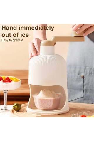 Ulzyvf Manuel Buz Kırıcı Makine Paslanmaz Çelik Bıçaklar Buz Beyaz, Mükemmel Kullanım Beyaz