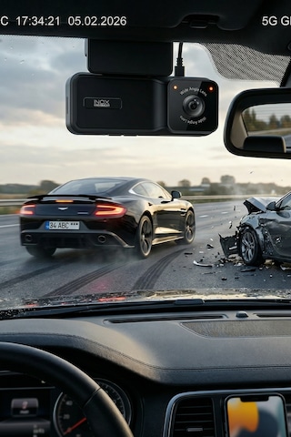 Inox-x607 4g Ve Gps Destekli Çift Yönlü Araç İçi Kamera - Canlı İzleme Ve Filo Takip Kamerası Dash Cam