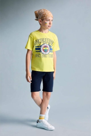 Defacto Fenerbahçe Kısa Kollu Pijama Üst Şort Pijama Alt 2li Pijama Takımı Erkek Çocuk H7338a826hsyl291 Sarı-yl291