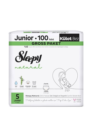 Sleepy Natural Gross Paket Külot Bez 5 Numara Junior 100 Adet