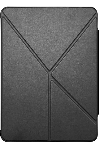 Apple Uyumlu iPad, Air 11 2025 M3 Raptic Clear Folio Airbagli Şeffaf Kapaklı Katlanabilir Standlı Kılıf Siyah