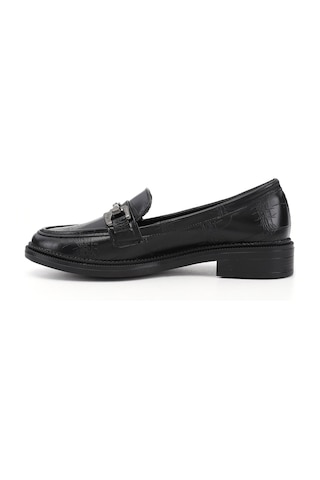 Gönderir Kadın Siyah Kroko Loafer Ayakkabı Ddza86535743