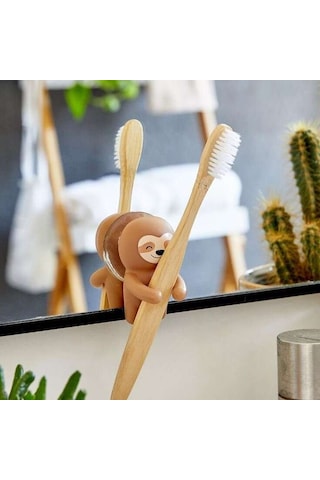 Kikkerland SLOTH Diş Fırçası Kabı Tembel Hayvan Kahverengi