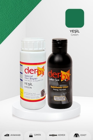 Derby Deri Mont Boyası ve Sabitleme Cilası 100 G Set