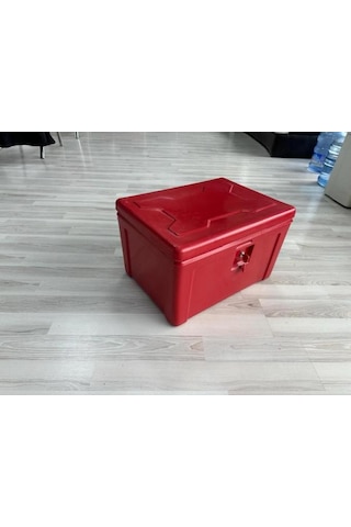 Motosiklet Pizza Servis Çantası Köşeli Kilitli Turuncu 90 Litre Turuncu