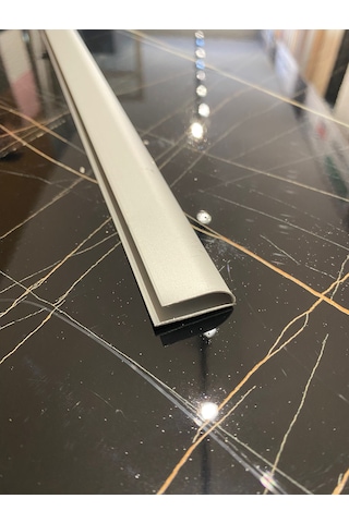 Alüminyum Oval U 8 Mm Parke Bitim Profil Çıtası 90 Cm