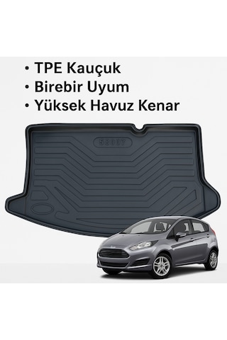 Ford Fiesta 2008-2017 İle Uyumlu Bagaj Havuzu 3d Premium
