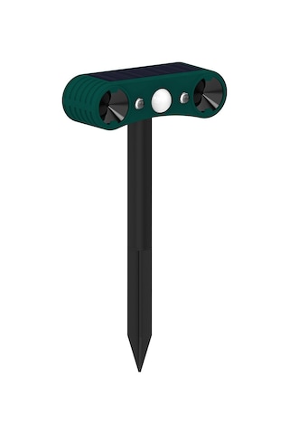 Suofeng Güneş Enerjili Ultrasonik Hareket Sensörlü Alarm, 5-8m Algılama, Sesli Ve Işıklı Uyarı, Yeşil, Ip55 Su Geçirmez, Yer Montajı