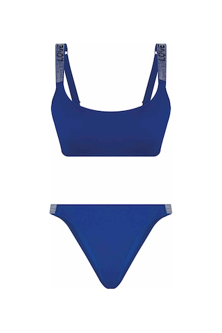 Bonesta Elinnor Love Taş Baskılı Lacivert Atlet Bikini Takımı
