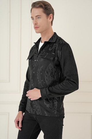 Efor G 1578 Slim Fit Siyah Klasik Gömlek Siyah