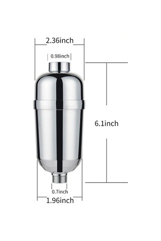 Novahub 15 Aşamalı Duş Filtresi - Klor Ve Ağır Metal Giderme, Sağlıklı Su İçin Gümüş Bağlantı Duş Filtresi Gümüş