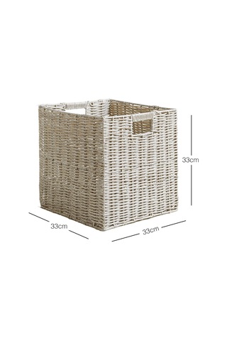 Yıkanabilir Gri Pp Rattan Sepet 33 X 33 X 33 Cm