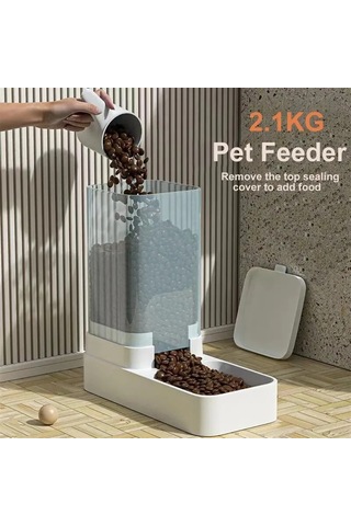 Jıalan Tam Otomatik Besleyici Kedi Ve Köpek Kase Mama Saklama