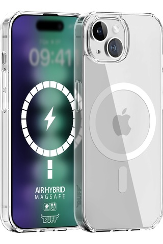 Buff Apple iPhone Uyumlu 15 Plus - 2x5d Ekran Koruyucu + Magsafe Kılıf + Lens Koruyucu Glass Şeffaf