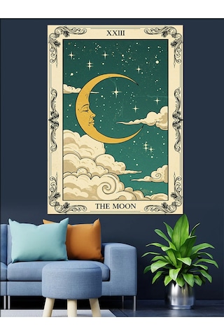 Ay Kart Tarot Kartı Dekoratif Kanvas - Mdf Ahşap Tablo
