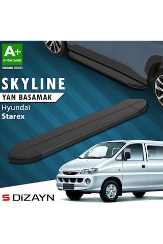 S-dizayn Hyundai H-1 Starex Skyline Siyah Yan Basamak 193 Cm 1998-2007 A+ Kalite
