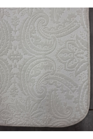 Bonny Home 3 Lü Krem Ultrasoft Desenli Klozet Takımı Banyo Halısı Krem