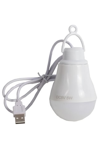 12765 5 Volt - 5 Watt 1 Metre Usb Kablolu Beyaz Led Ampul 12765