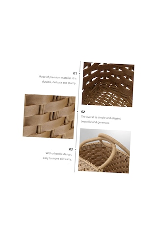 Banyo, Sebze, Piknik, Alışveriş, Pazar, Organizatör, Battaniye Malzemeleri, Basit Depolama Hasır Kahve Siyah