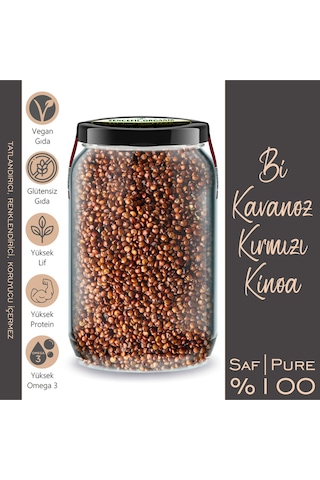 Beyaz Kinoa + Kırmızı Kinoa + Siyah Kinoa Bi Kavanoz 660 Cc. Cam Kavanozlarda 3 Çeşit Kinoa