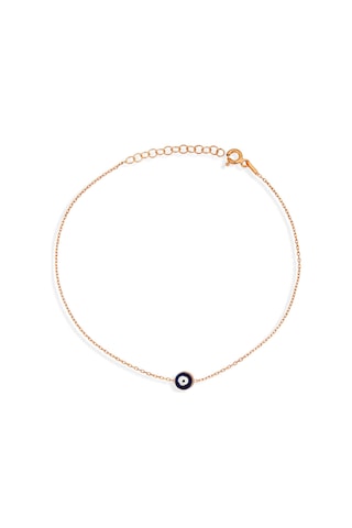 Argentum Concept Nazar Boncuklu 925 Ayar Gümüş Halhal - H001201 Pembe