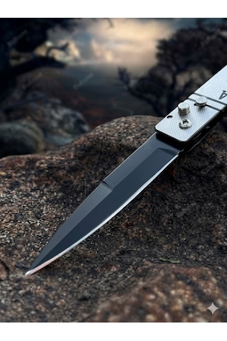 Nokta Outdoor Kamp Poker Maça Ası Çakı Kemer Klipsli Emniyetli Bıçak Siyah