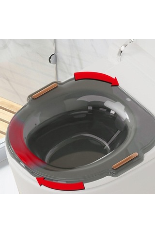 Pazly Suntek Sitz Banyo Geniş Oturma Alanı - Seyahat Ve Konfor Için Siyah