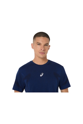 Asics Road Seamless Ss Top Erkek Lacivert Kısa Kollu Tshirt 2011d355-400 Lacıvert