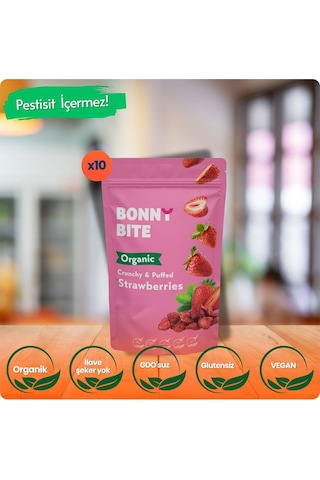 Kurutulmuş Çıtır Çilek Atıştırmalığı 10'lu Paket 18gr 10 Diğer