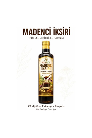 Madenci Şurubu 700 g Büyük Boy Propolis Ekinezya Okaliptüs Keçiboynuzlu (Madenci İksiri)
