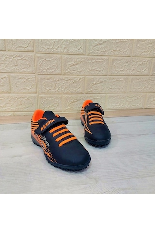 Kinetix Bruno Tf Siyah Turuncu Cırtlı Çocuk Futbol Halısaha Spor Ayakkabı 001