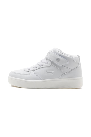 Skechers Sport Court 92-show Starter Kids Sneaker Lastik Bağcıklı Cırtlı Işıklı Bilekli Çocuk Ayakkabısı Beyaz Beyaz