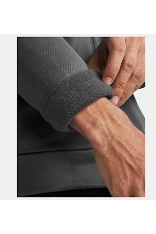 Under Armour Fleece Tam Fermuarlı Kapüşonlu Üst Gri