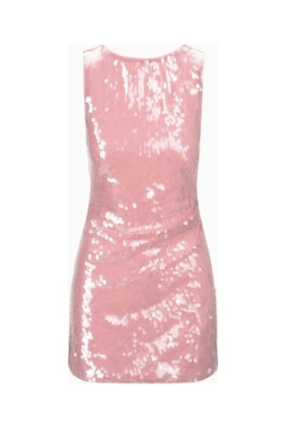 Staud Eton Dress, Mini Elbise, M Yaka Ve Fırfır Detaylı, Zarif Ve Çok Yönlü Pembe