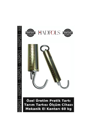 Özel Üretim Pratik Tartı Tarım Tartısı Ölçüm Cihazı Mekanik El Kantarı 60 Kg