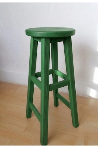 Ahşap Tabure 75 Cm Yeşil Ahşap Tabure 75 Cm Yeşil