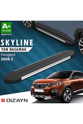 S-dizayn Peugeot 3008 2 Skyline Krom Yan Basamak 183 Cm 2016-2023 A+ Kalite