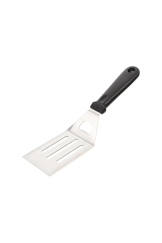Paslanmaz Çelik Geniş Mutfak Spatulası - Isıya Dayanıklı Sert Plastik Saplı Krep Ve Omlet Çevirici, Esnek Balık Ve Izgara Spatulası 0