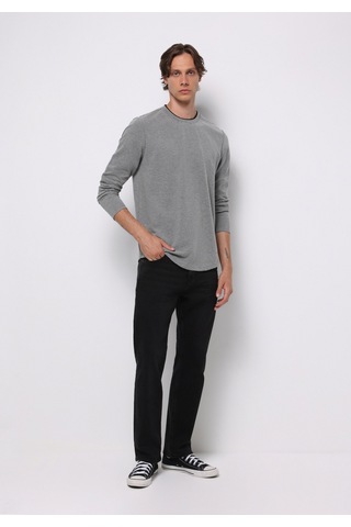 Colin's Colins Regular Fit Yuvarlak Yaka Düz Erkek Gri Uzun Kol Tişört Cl1077177 Q1.v2 Gra Gri