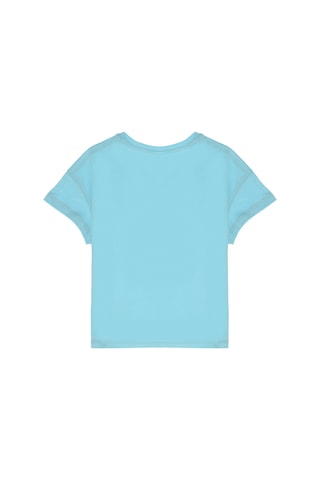 U.S. Polo Assn. Kız Çocuk Aqua Bisiklet Yaka Çiçek Baskılı Pamuk Tişört 50306167-VR007
