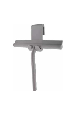 Besthome1 Cam Silikon Sılama Aleti, Duş/banyo/araba Cam Temizliği, Dayanıklı Kaymaz Gri Sılama Bloku + Asma Kanca Gri