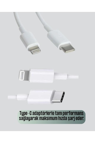 30w Typec Lightning Hızlı Şarj Kablosu 1.2m İphone Uyumlu